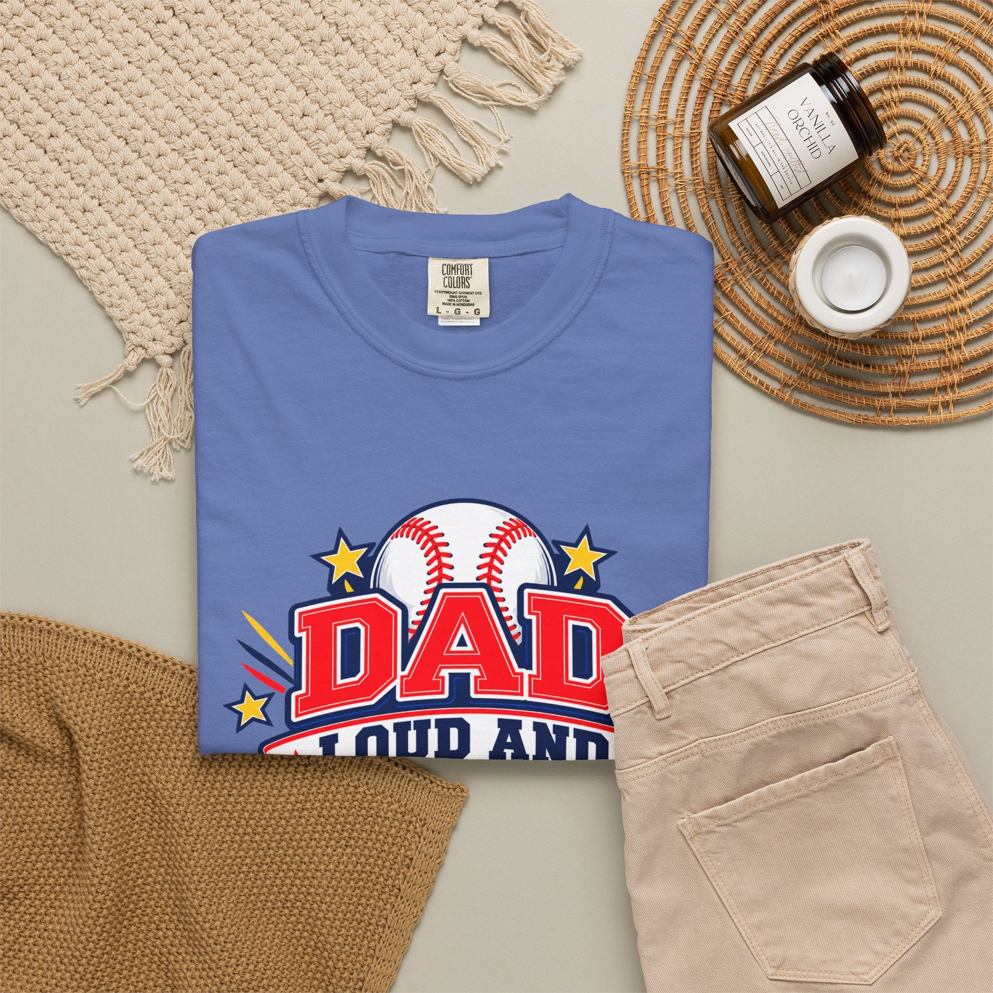 Baseball Dad Loud and Proud Comfort Colors® Tee ⚾️⭐