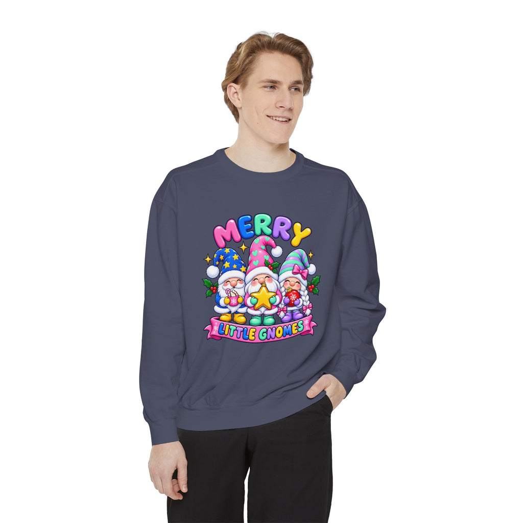 Merry Little Gnomes Sweatshirt Cute Christmas Holiday Crewneck