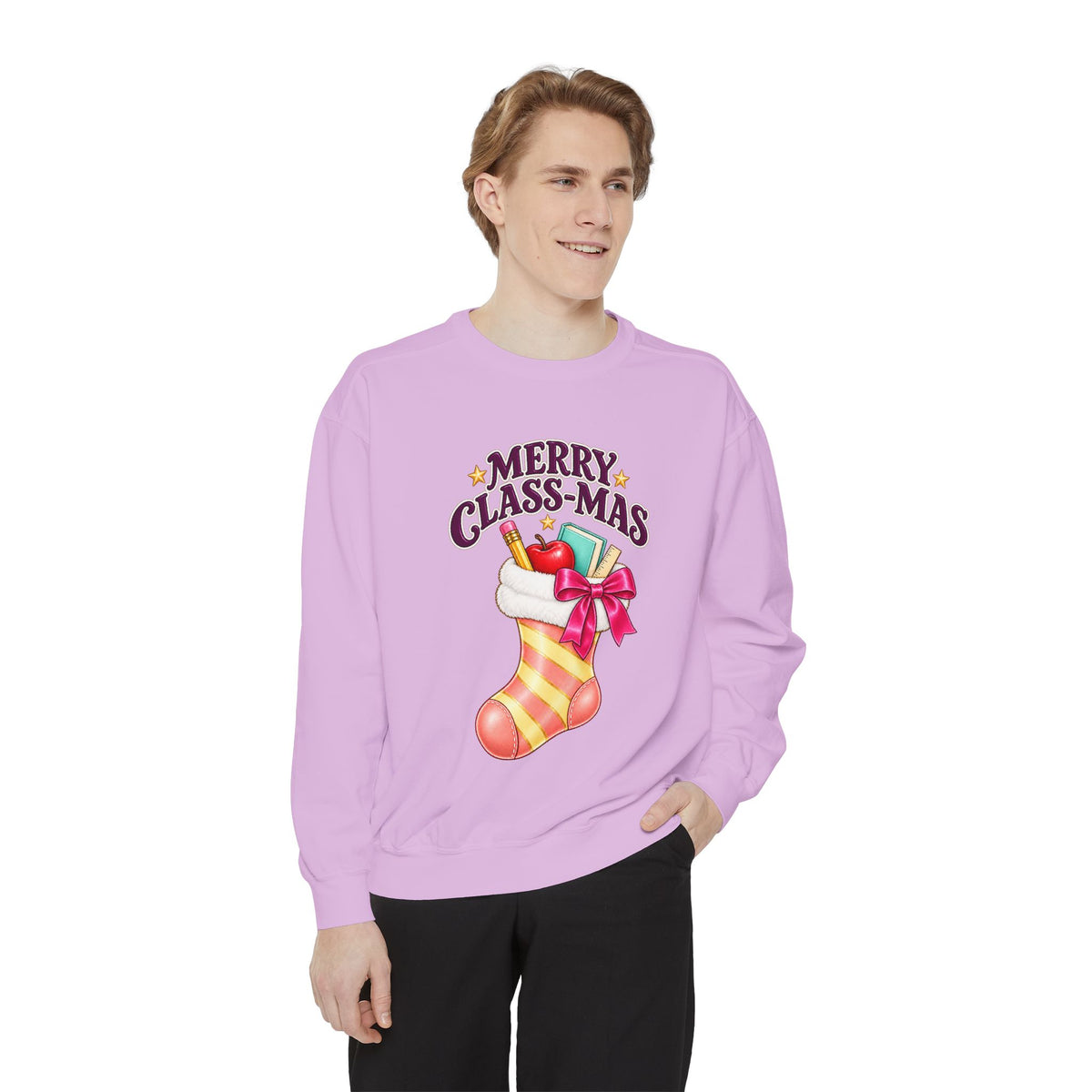Merry Class-mas Sweatshirt – Cute Christmas Stocking Teacher Holiday Sweater