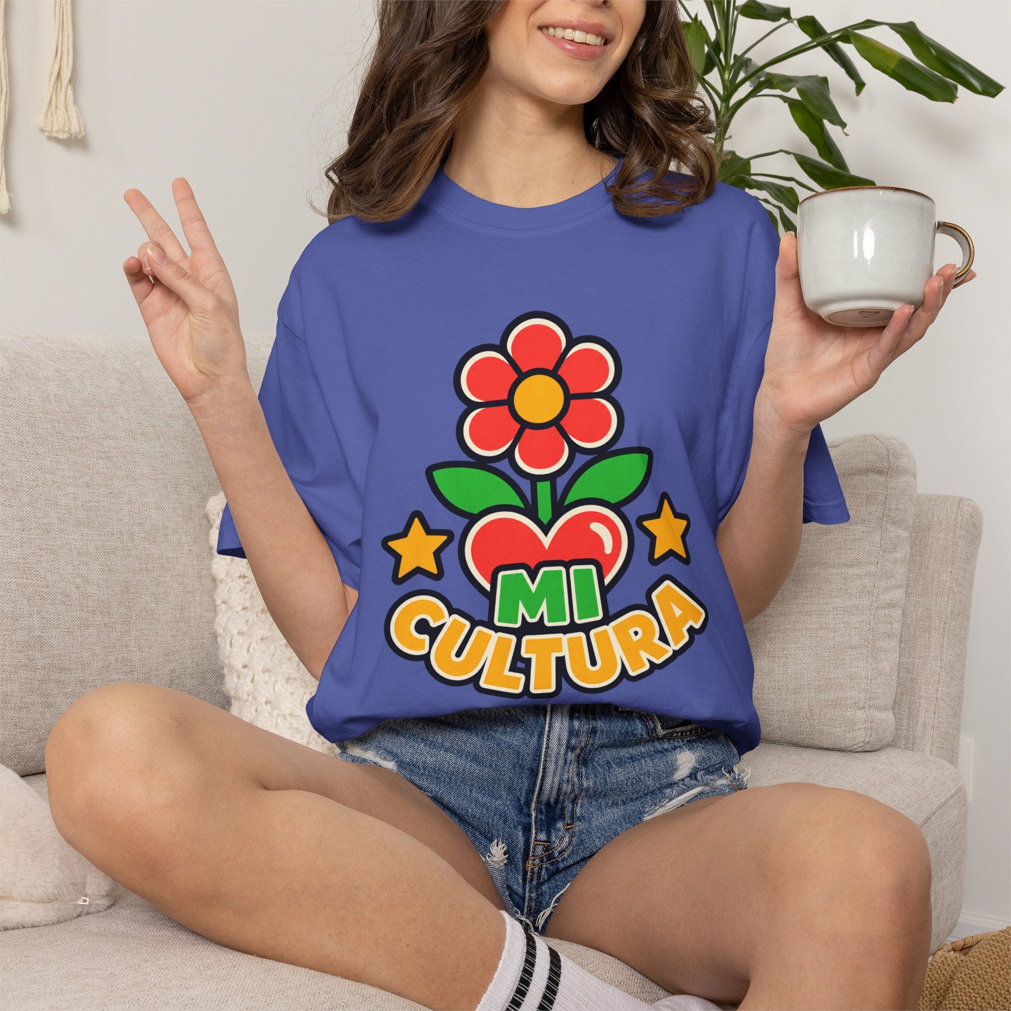 Mi Cultura Latino Heritage Heavyweight Tee 🌺❤️