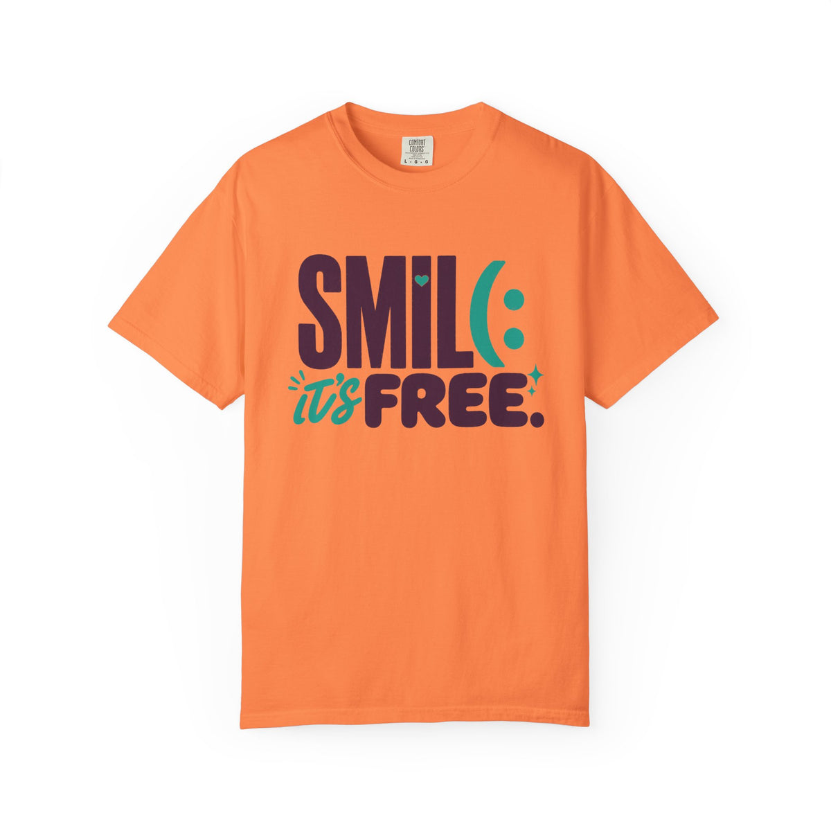 SMILE IT’S FREE! Garment-Dyed Graphic Tee