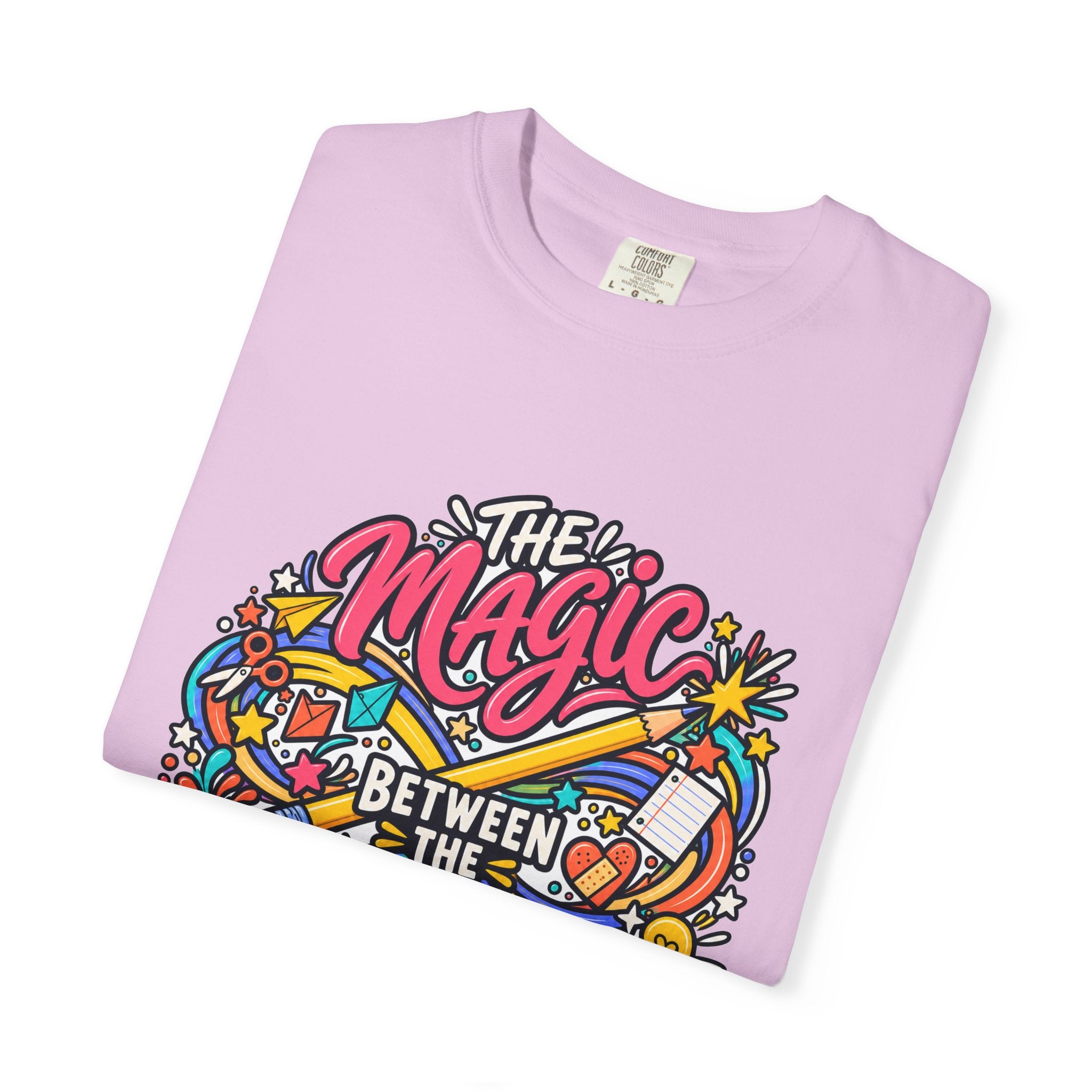 The Magic Between the Lessons Teacher Comfort Colors® Tee ✏️✨