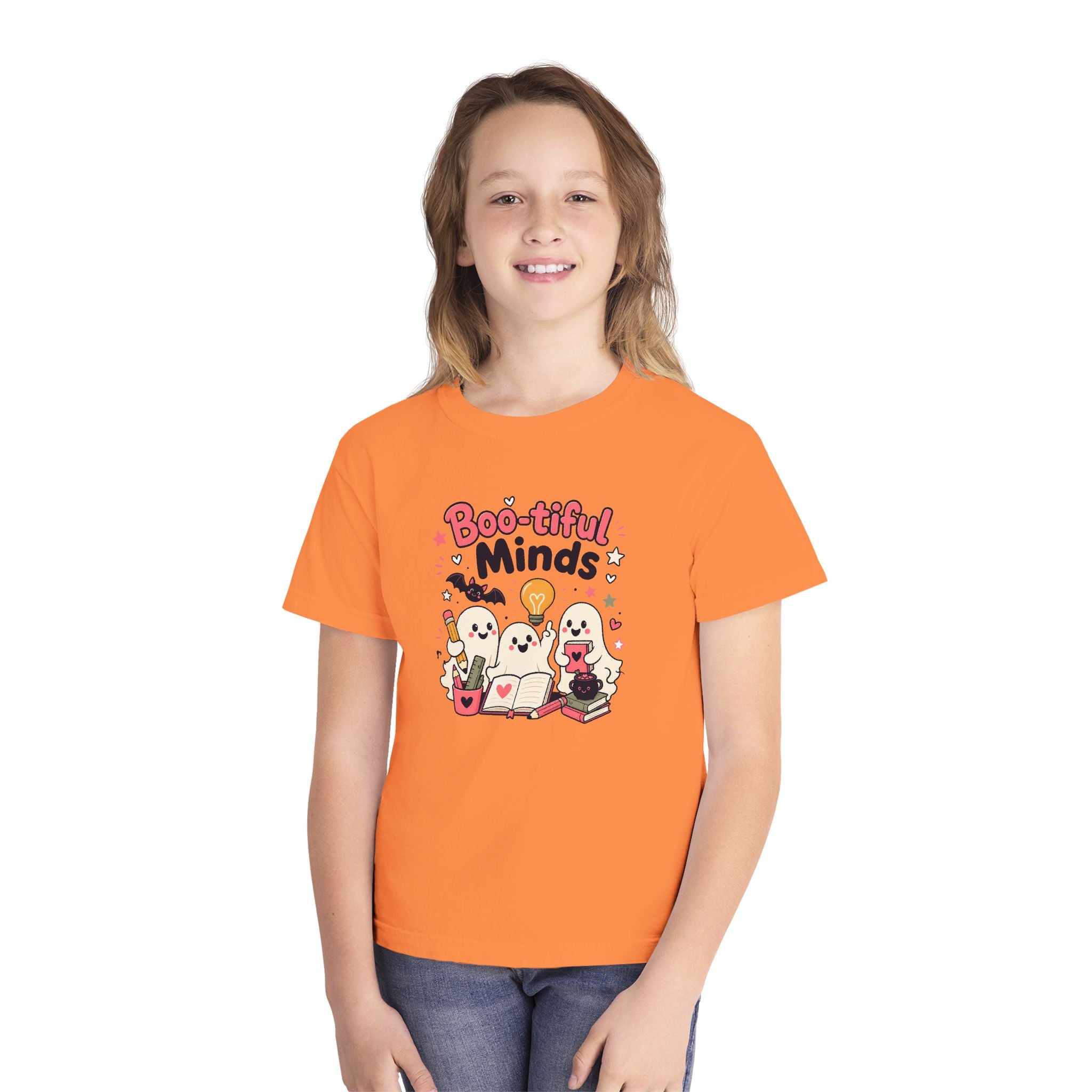 Boo-tiful Minds Youth Halloween Learning Tee 👻💡