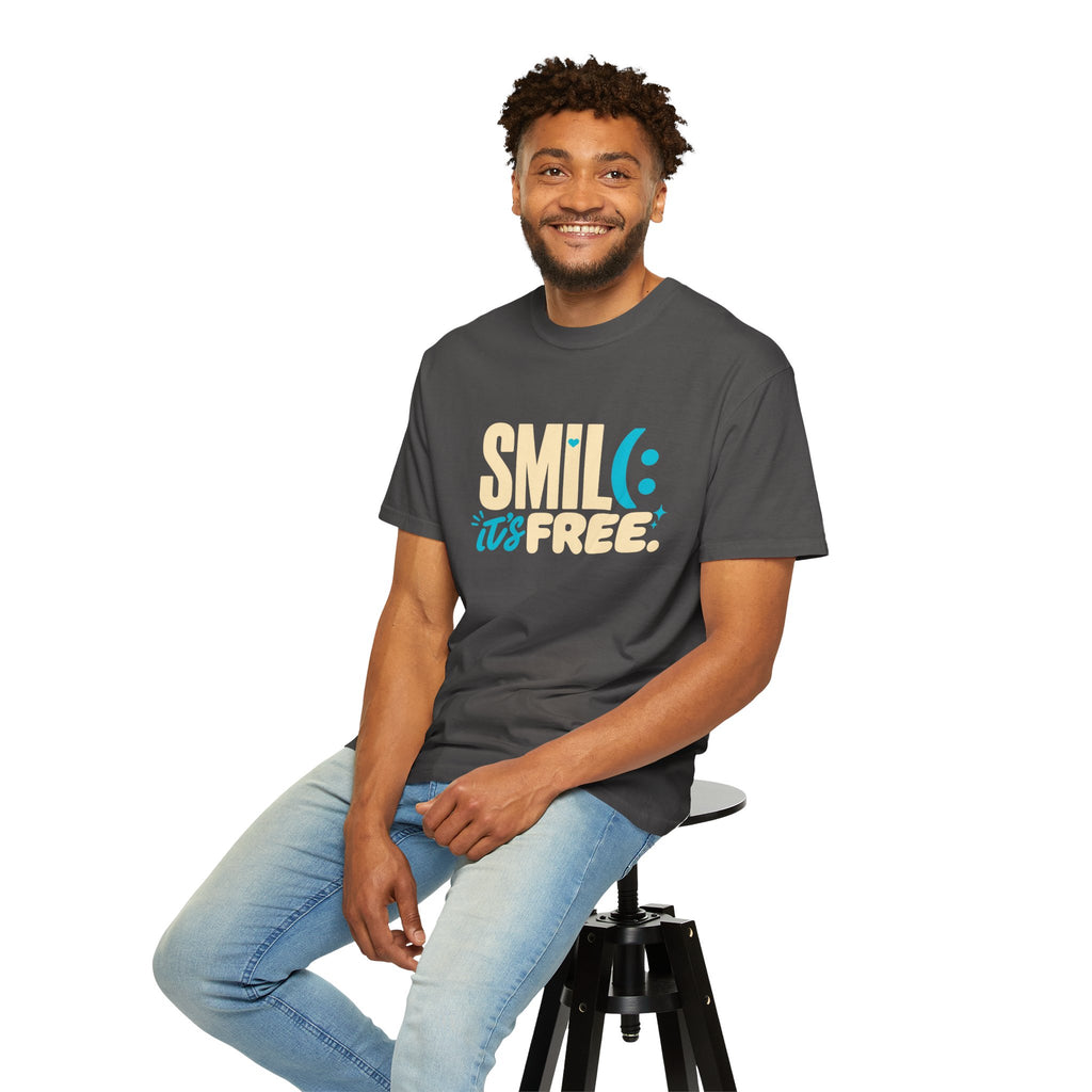 SMIL(: It’s Free Garment-Dyed Graphic Tee