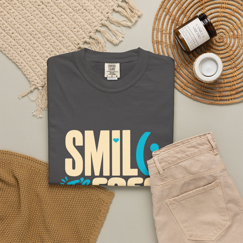 SMIL(: It’s Free Garment-Dyed Graphic Tee