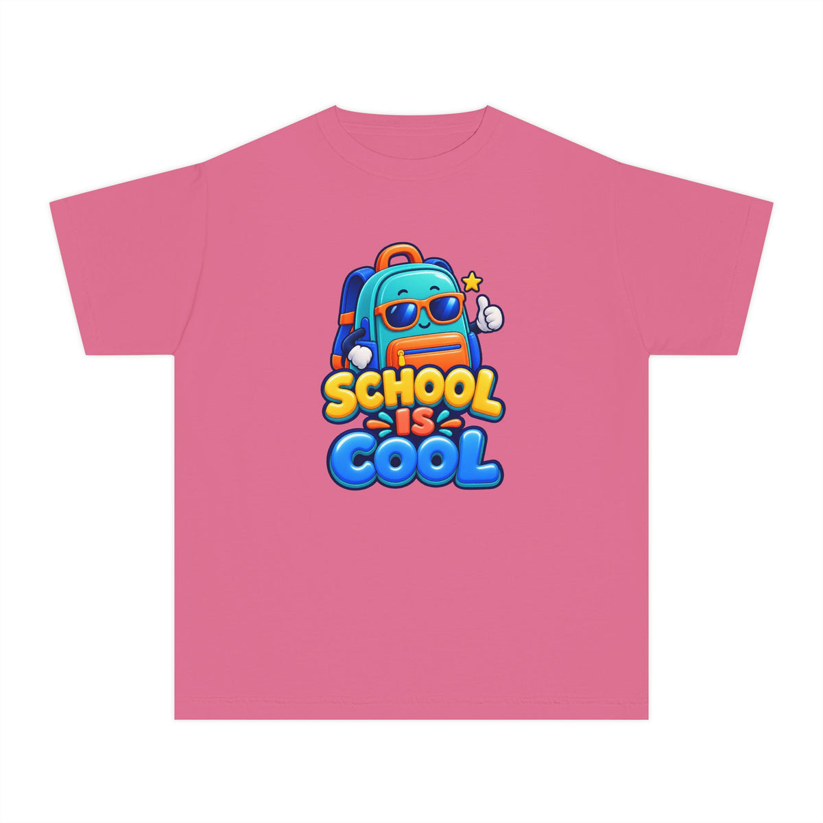 🎒 School Is Cool Backpack Cartoon Kids Tee