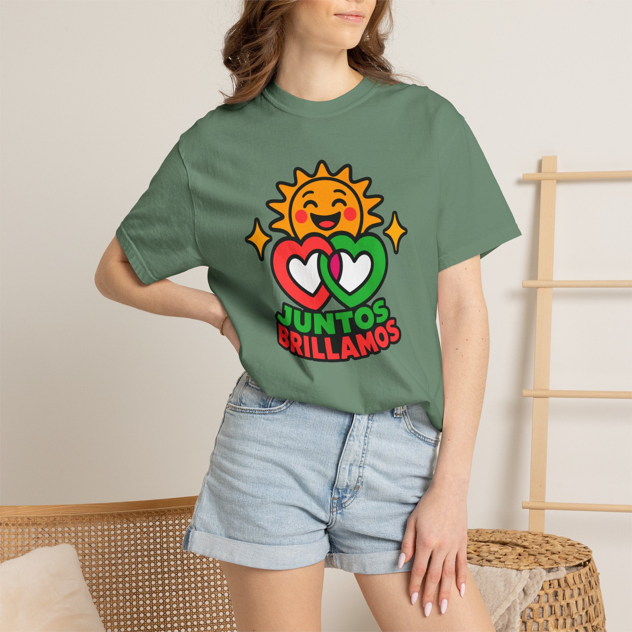 Juntos Brillamos Latino Heritage Heavyweight Tee ☀️❤️
