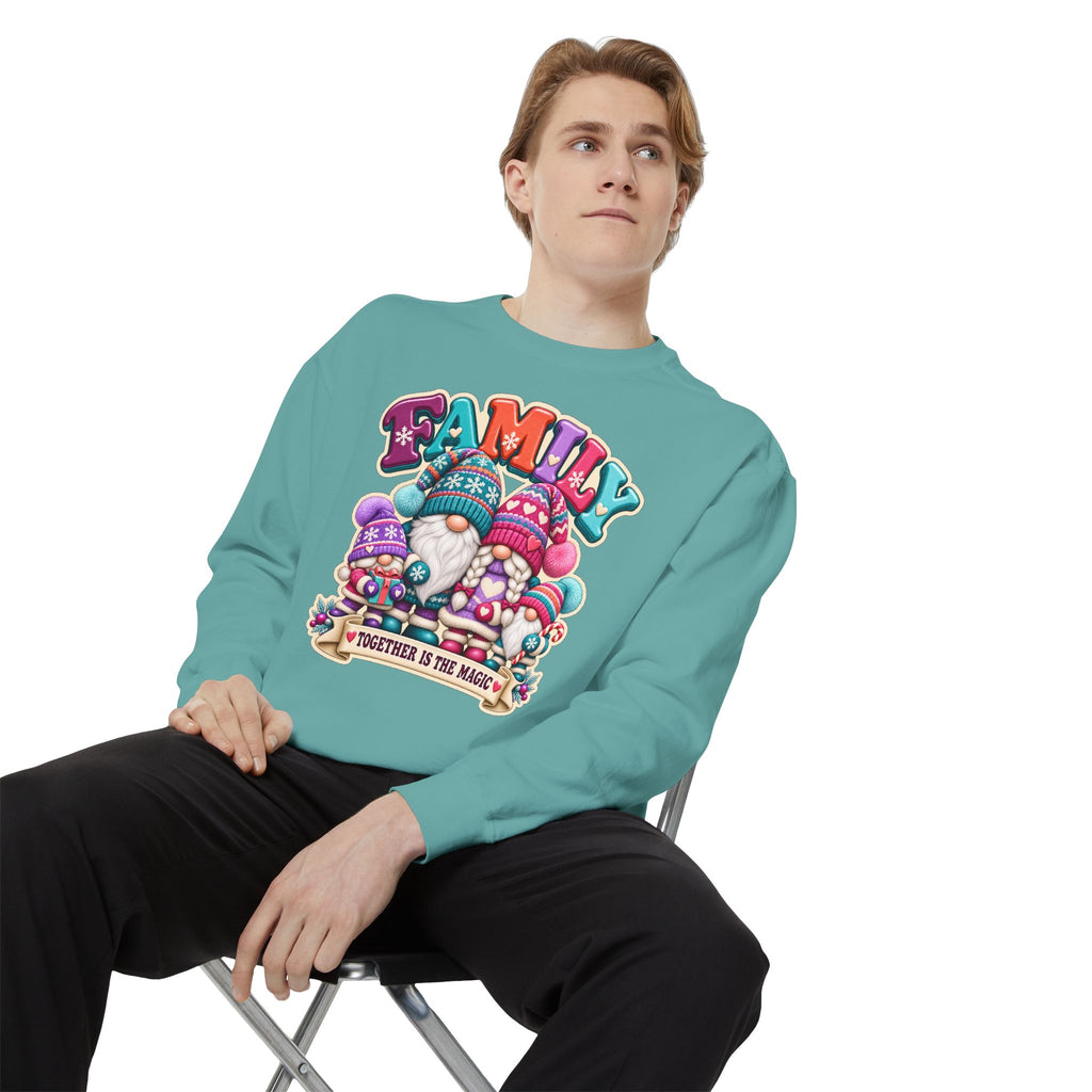 Family Gnomes "Together Is The Magic" Cozy Christmas Sweatshirt