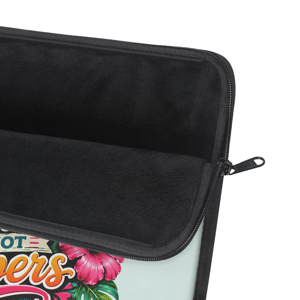 Collect Moments, Not Papers - Breezy Mint Laptop and iPad Sleeve