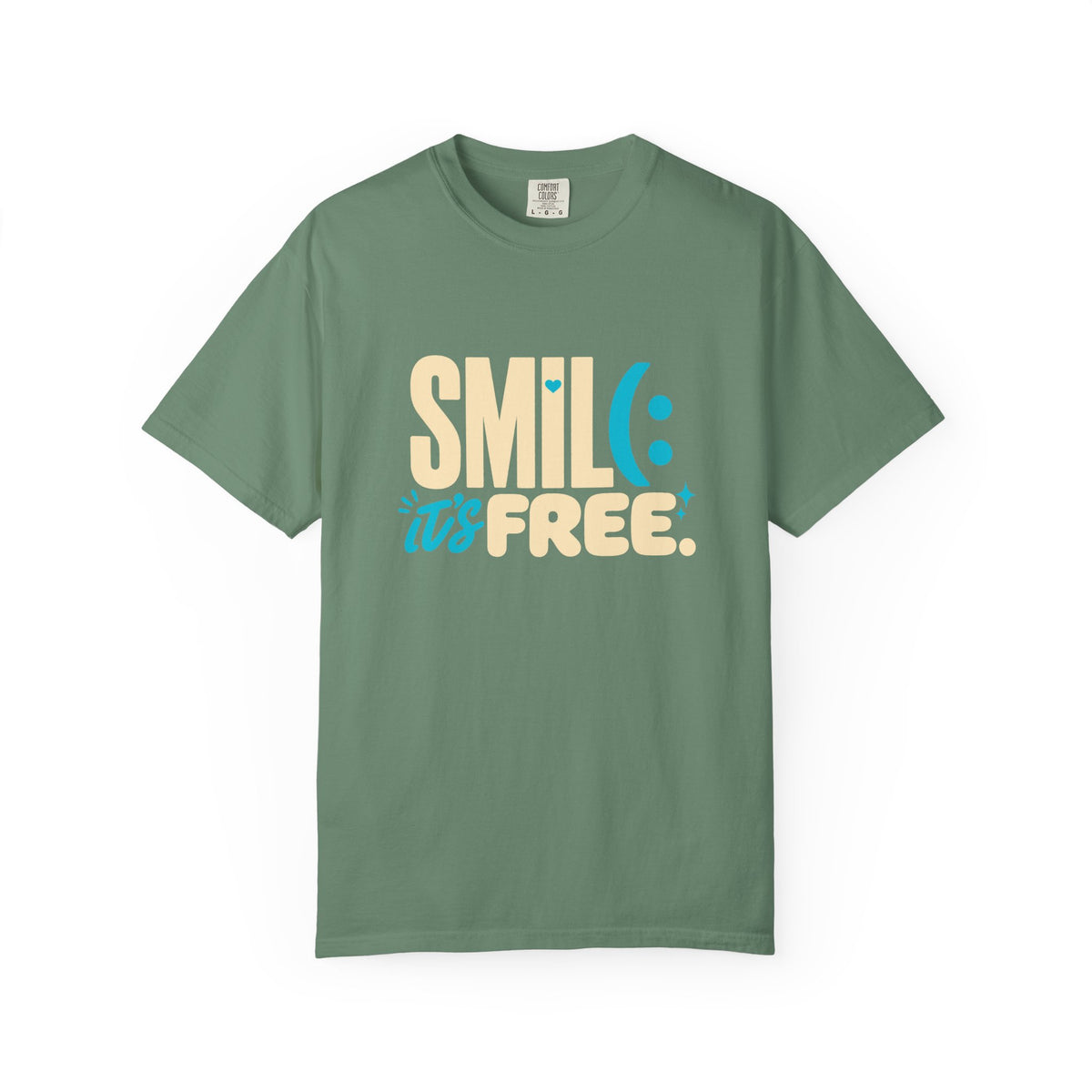 SMILE IT’S FREE! Garment-Dyed Graphic Tee