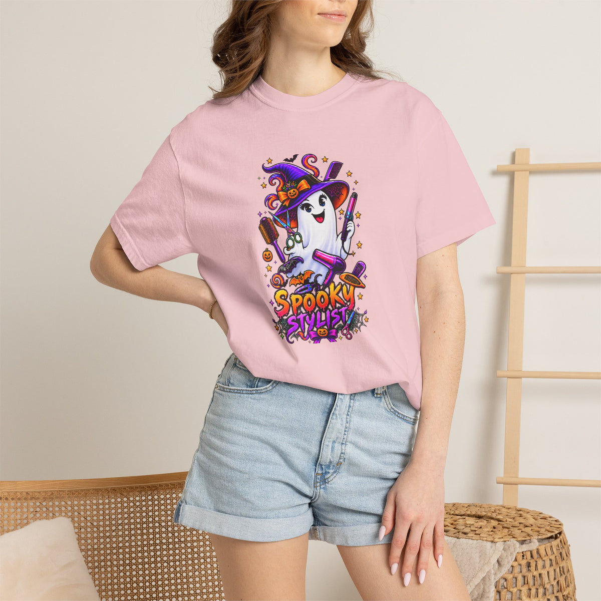 Spooky Stylist Halloween Tee – Adult Unisex Beauty Salon Party Shirt