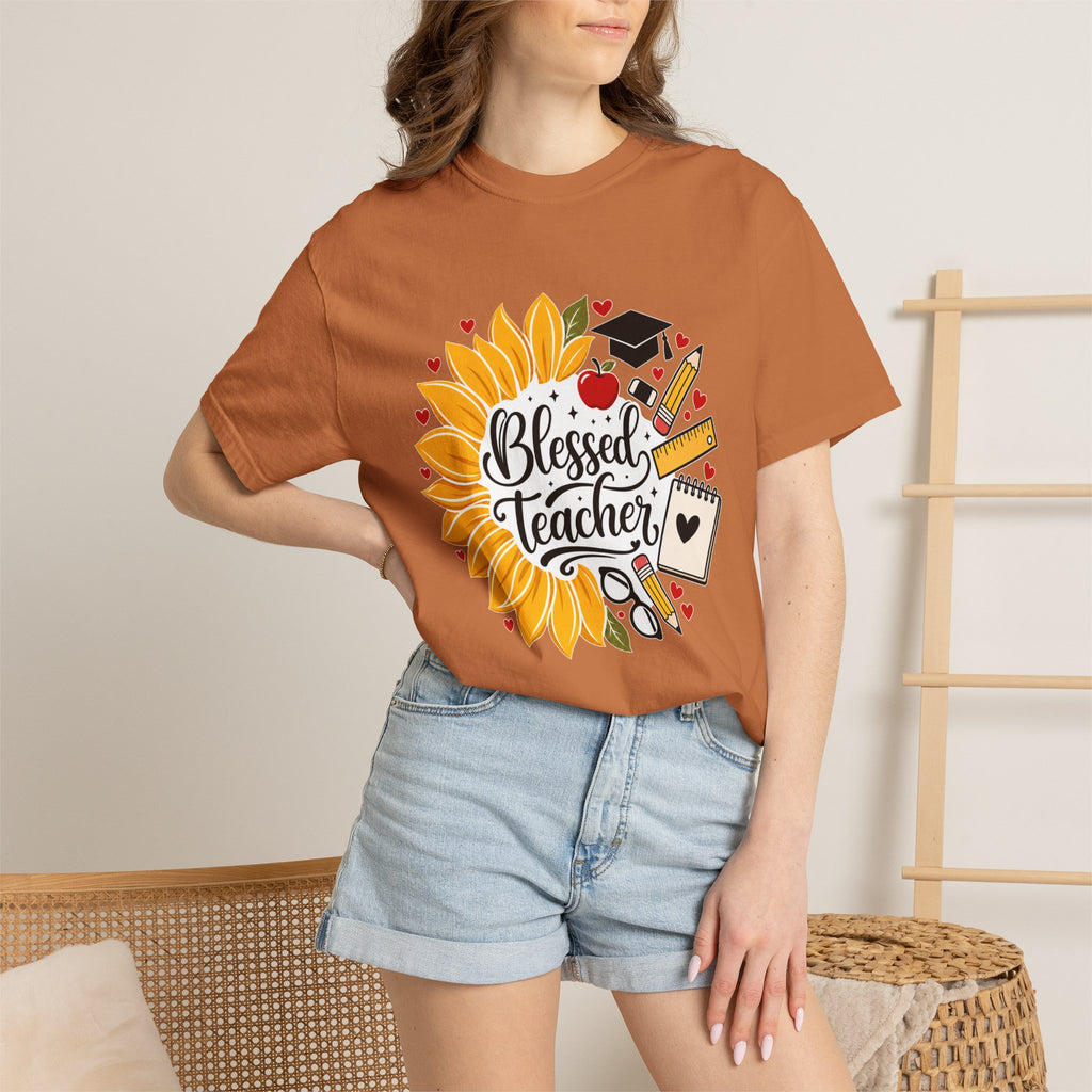 Blessed Teacher Heavyweight Tee 🌻📚✏️