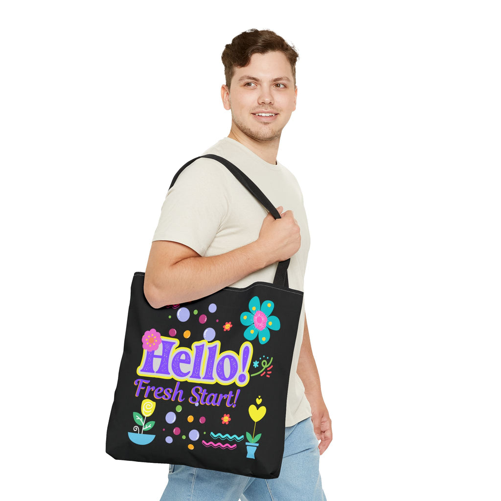 Hello Fresh Start / You've Got This" Retro Two-Sided Tote Bag