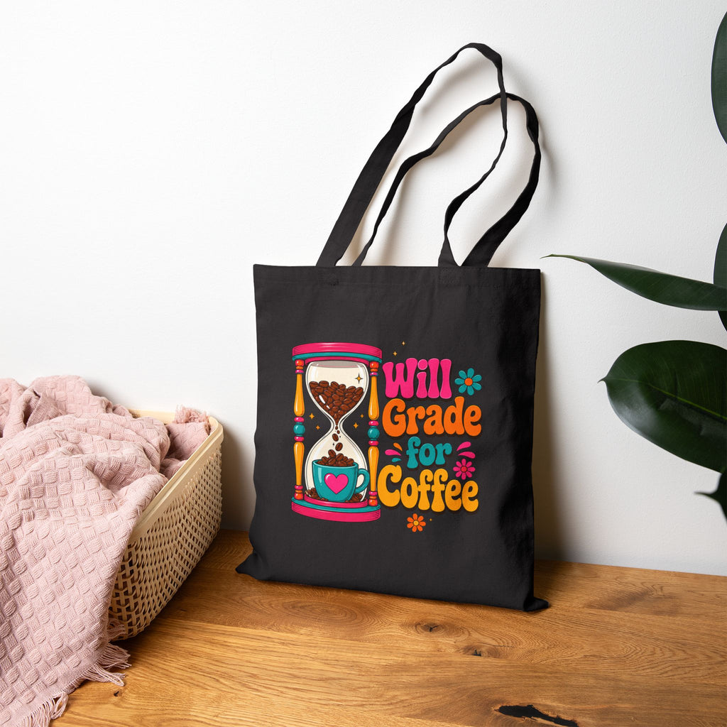 Will Grade for Coffee Retro - Canvas Tote Bag