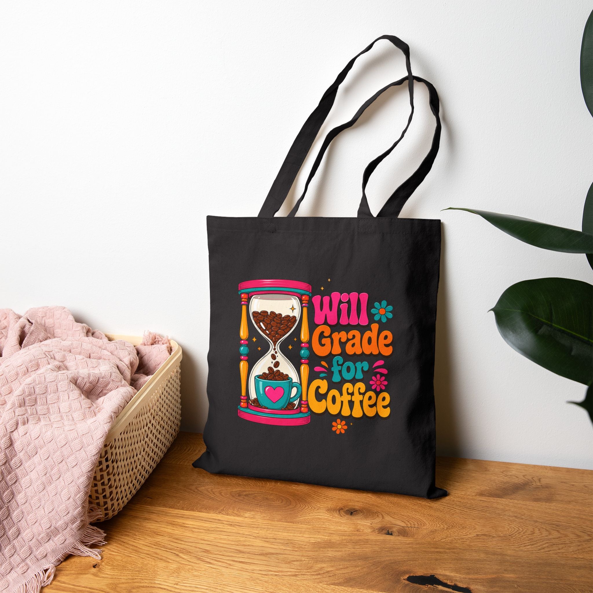 Will Grade for Coffee Retro - Canvas Tote Bag