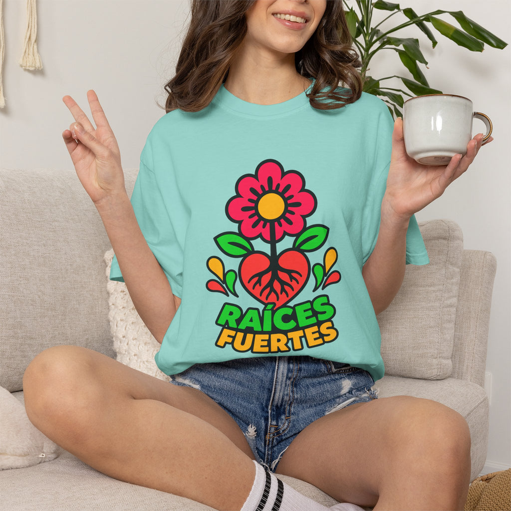 Raíces Fuertes Latino Heritage Heavyweight Tee 🌺❤️