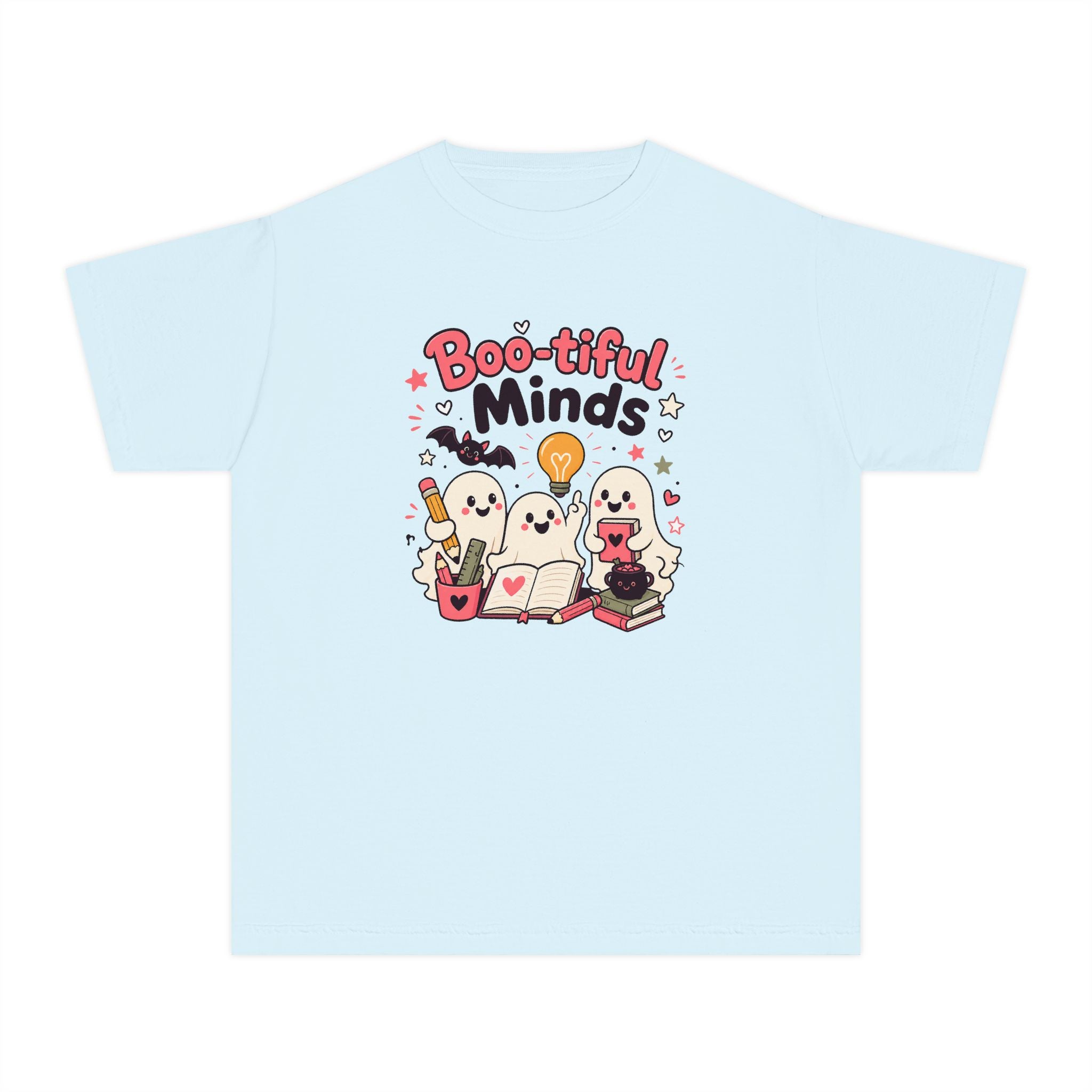 Boo-tiful Minds Youth Halloween Learning Tee 👻💡