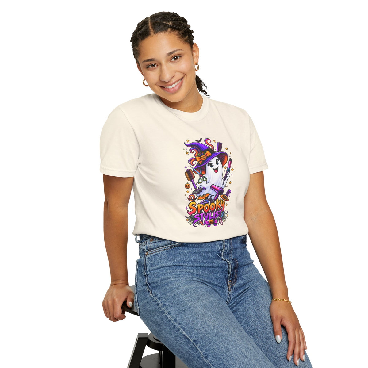 Spooky Stylist Halloween Tee – Adult Unisex Beauty Salon Party Shirt