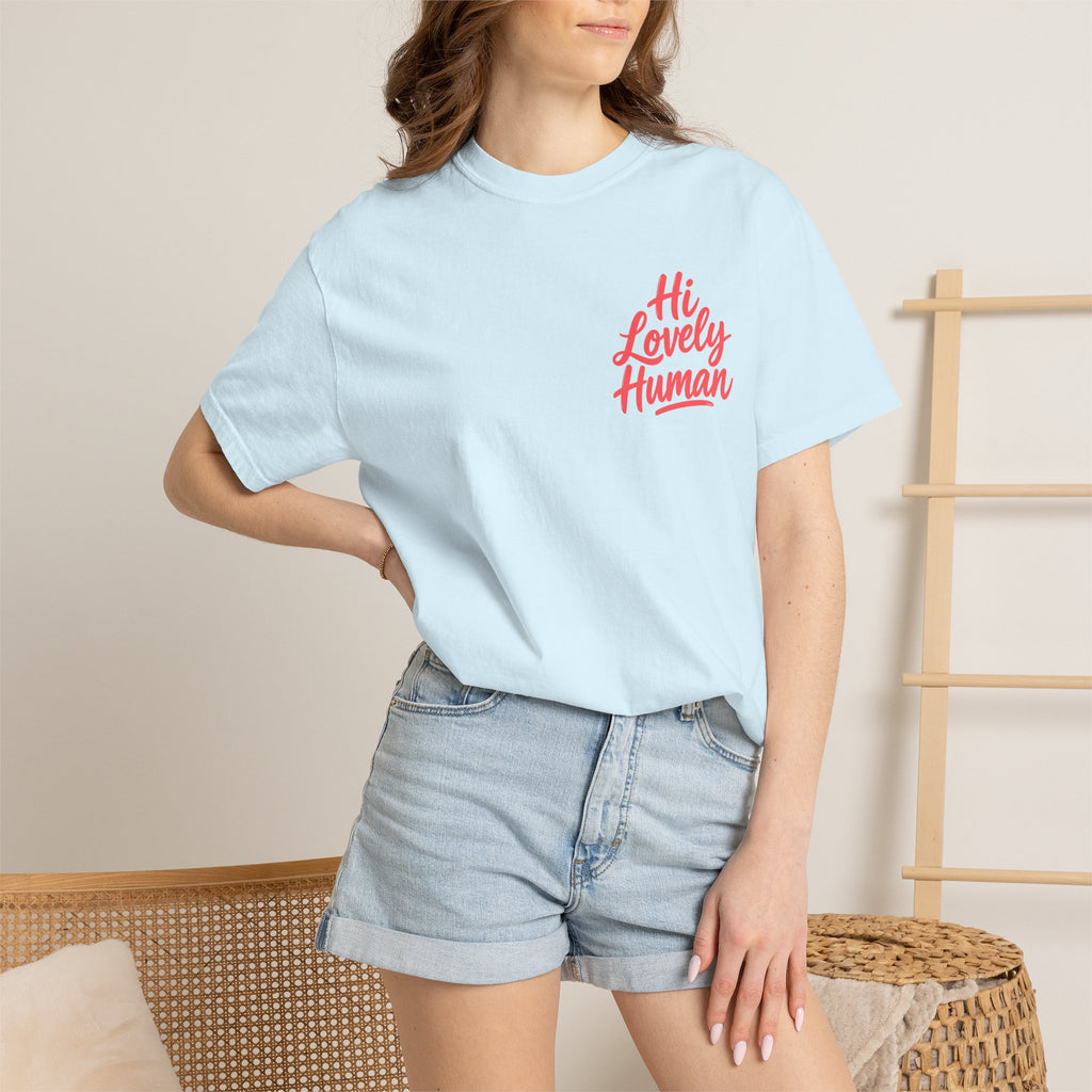 Hi Lovely Human Navy Garment-Dyed Comfort Colors® T-Shirt