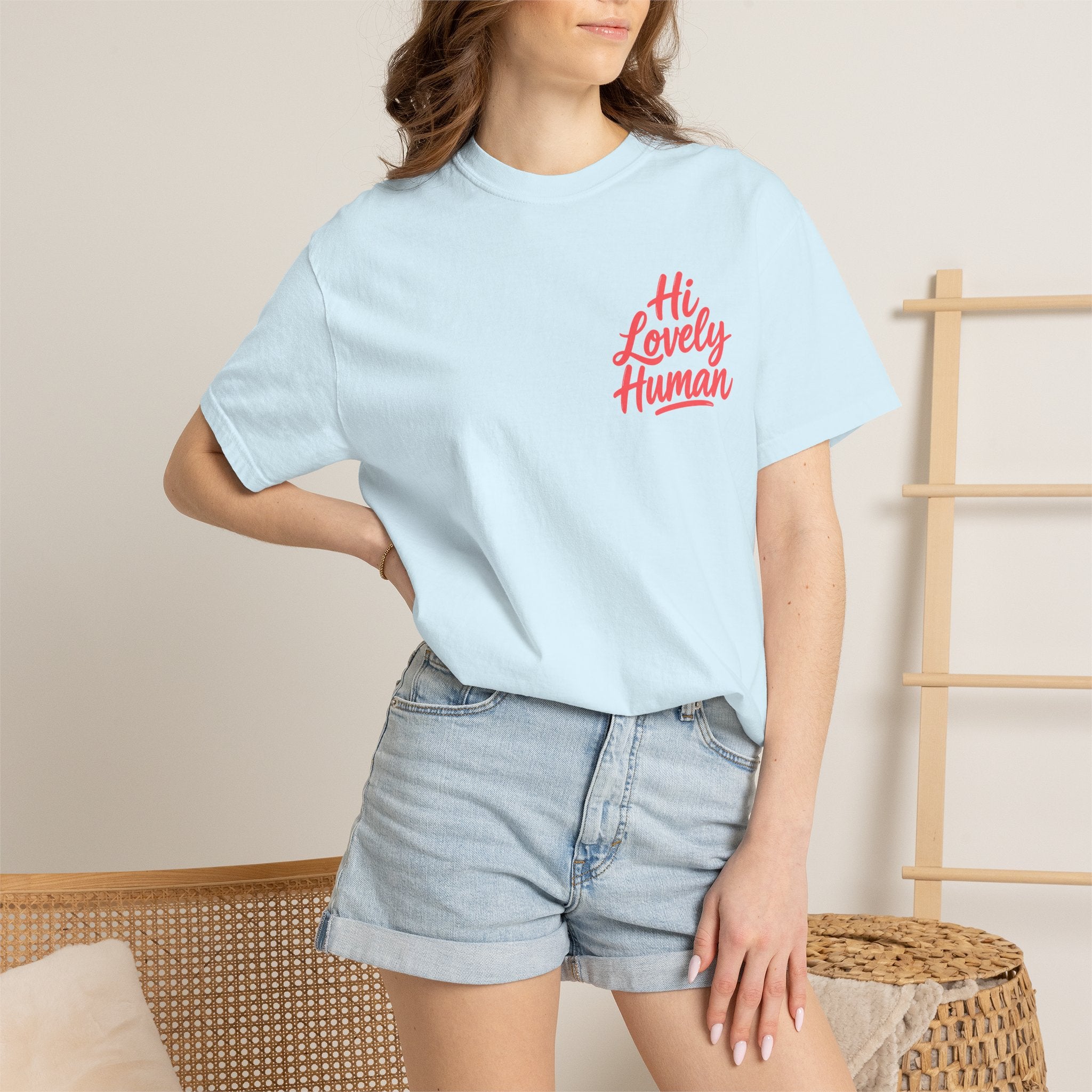 Hi Lovely Human Navy Garment-Dyed Comfort Colors® T-Shirt