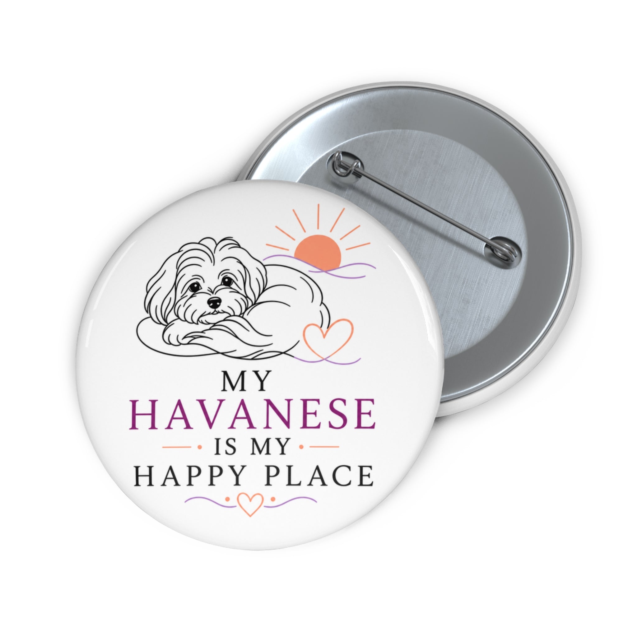 My Havanese Is My Happy Place Pin – Havanese Dog Gift