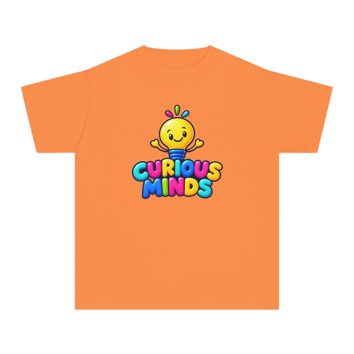 💡 Curious Minds Kids Tee Colorful Happy Character