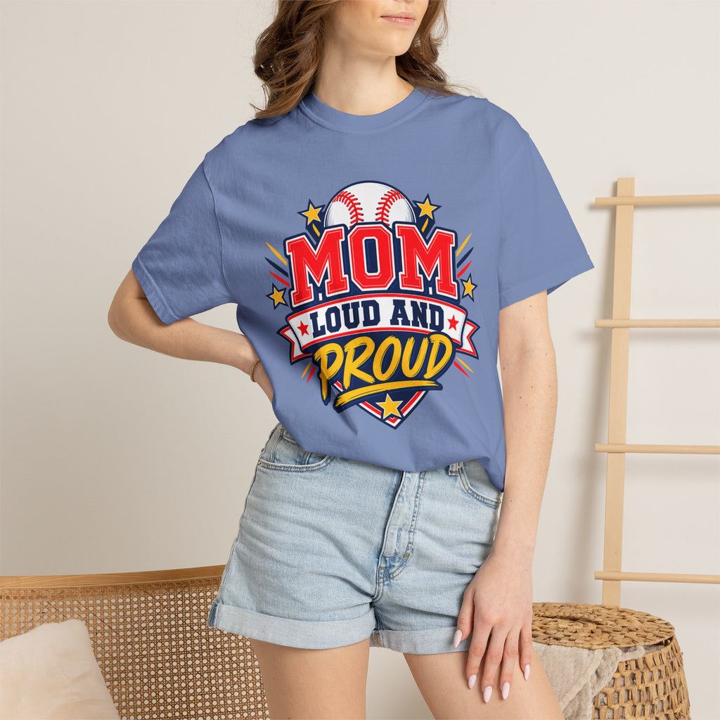 Baseball Mom Loud and Proud Comfort Colors® Tee ⚾️💙