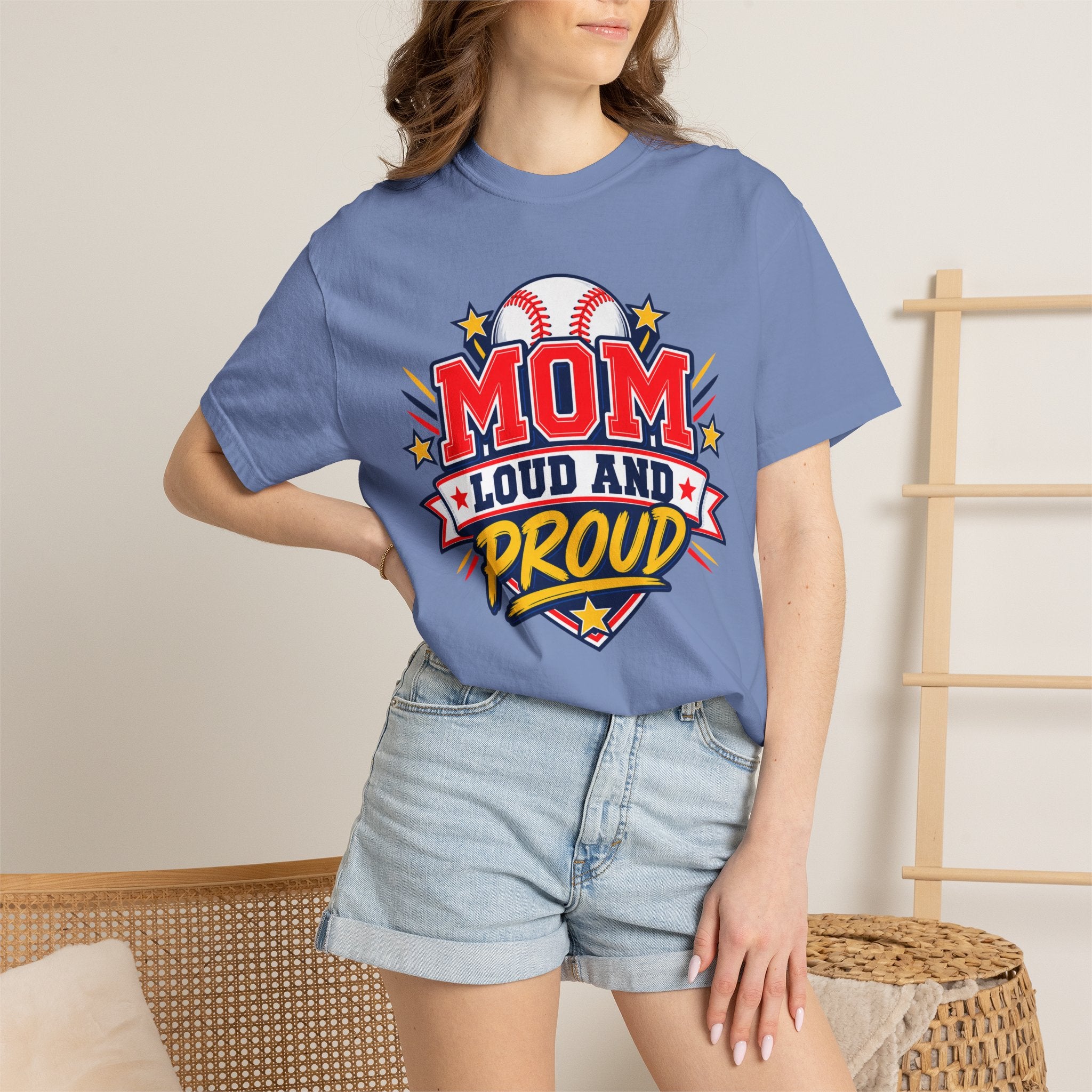 Baseball Mom Loud and Proud Comfort Colors® Tee ⚾️💙