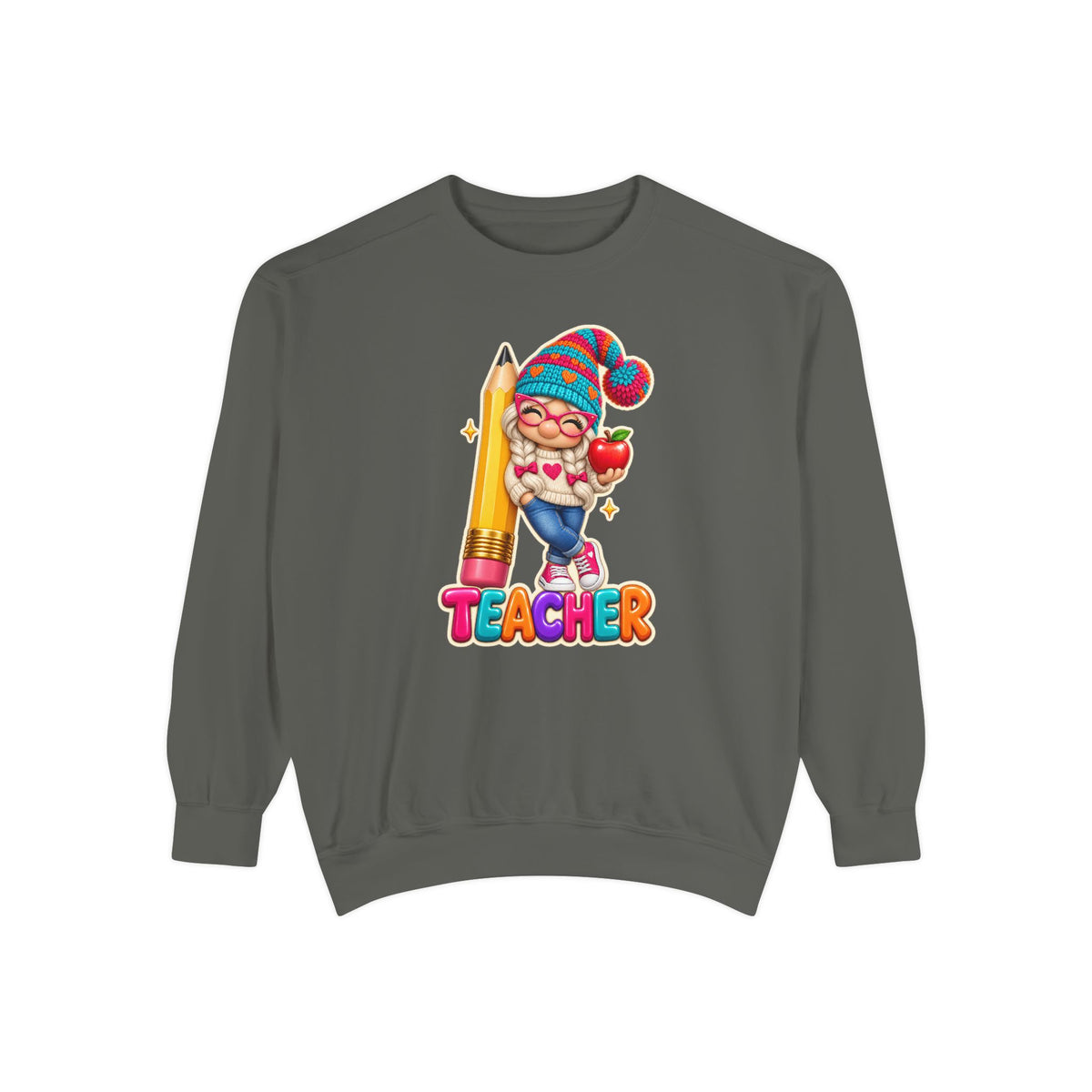 Gnome Teacher Classroom Christmas Holiday Sweatshirt