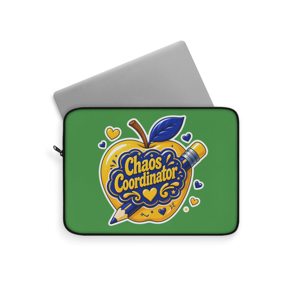 Chaos Coordinator - Clean Apple Green Laptop and iPad Sleeve