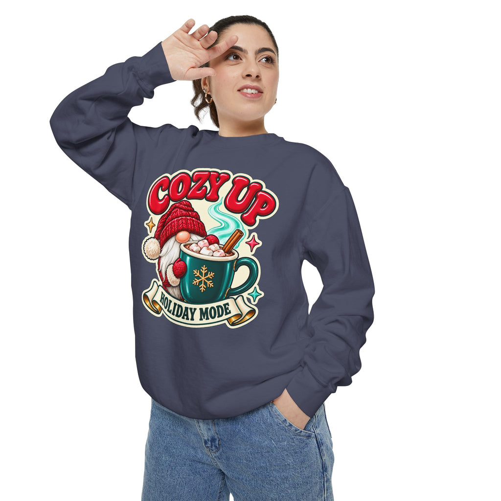 Cozy Up Christmas Mode Gnome Cocoa Sweatshirt