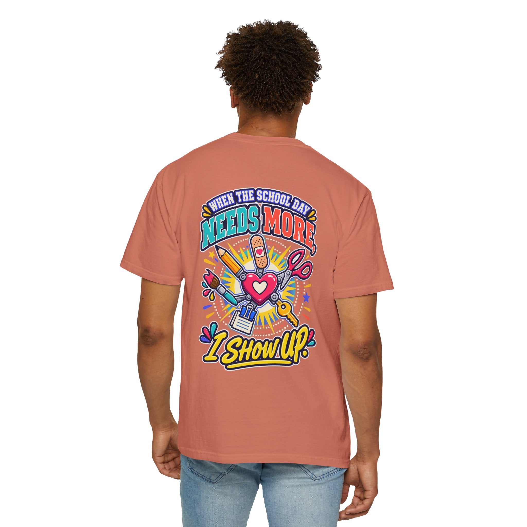 Here to Help School Support Staff Comfort Colors® Tee 🍎✏️