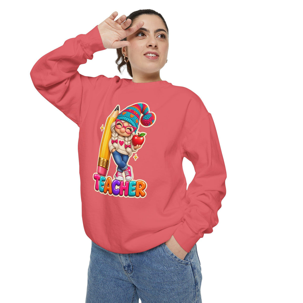 Gnome Teacher Classroom Christmas Holiday Sweatshirt