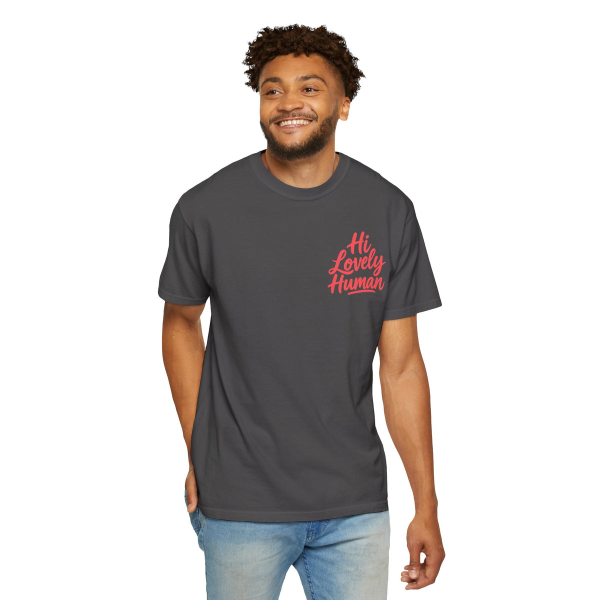 Hi Lovely Human Navy Garment-Dyed Comfort Colors® T-Shirt