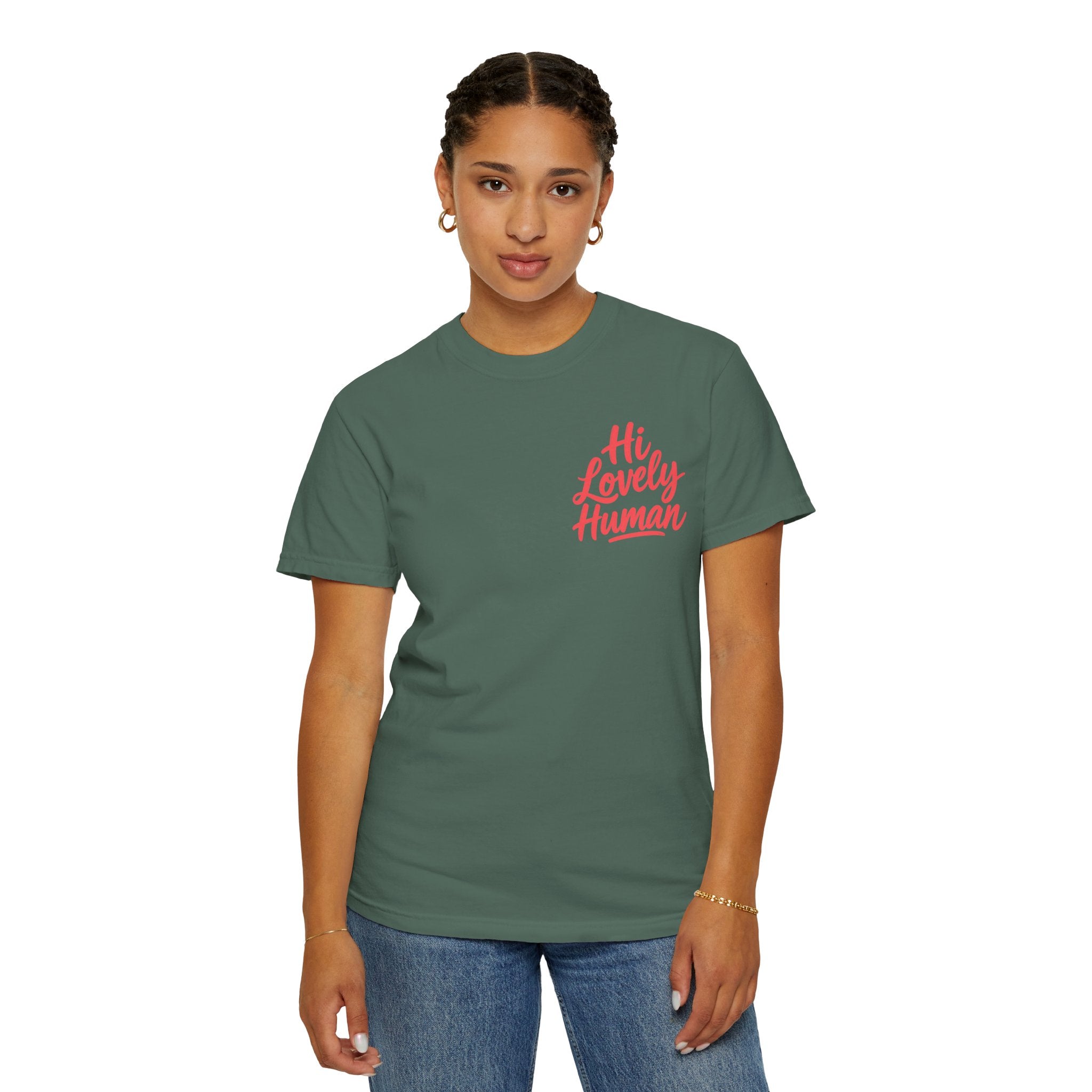 Hi Lovely Human Navy Garment-Dyed Comfort Colors® T-Shirt