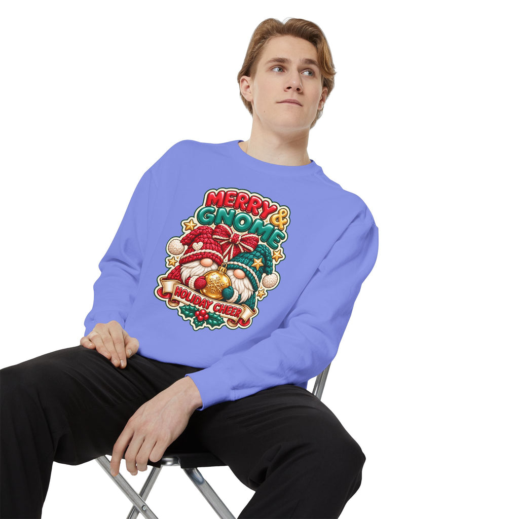 Merry and Gnome Holiday Cheer Sweatshirt — Cute Christmas Design