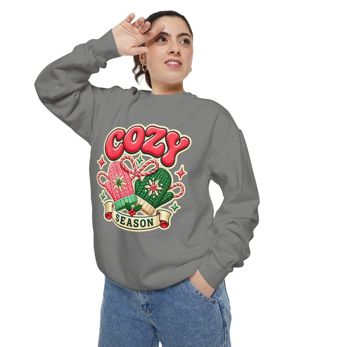 Cozy Season Christmas Sweatshirt 🧤🎄☕️