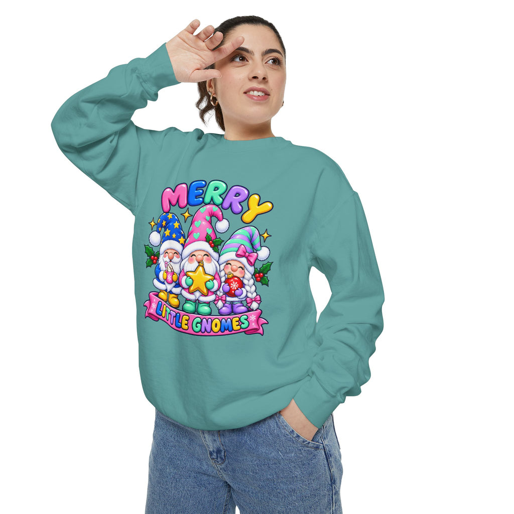 Merry Little Gnomes Sweatshirt Cute Christmas Holiday Crewneck