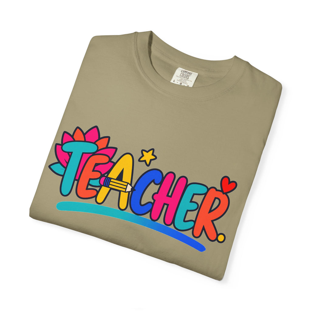 Colorful Teacher Comfort Colors® Heavyweight Tee 🍎✏️