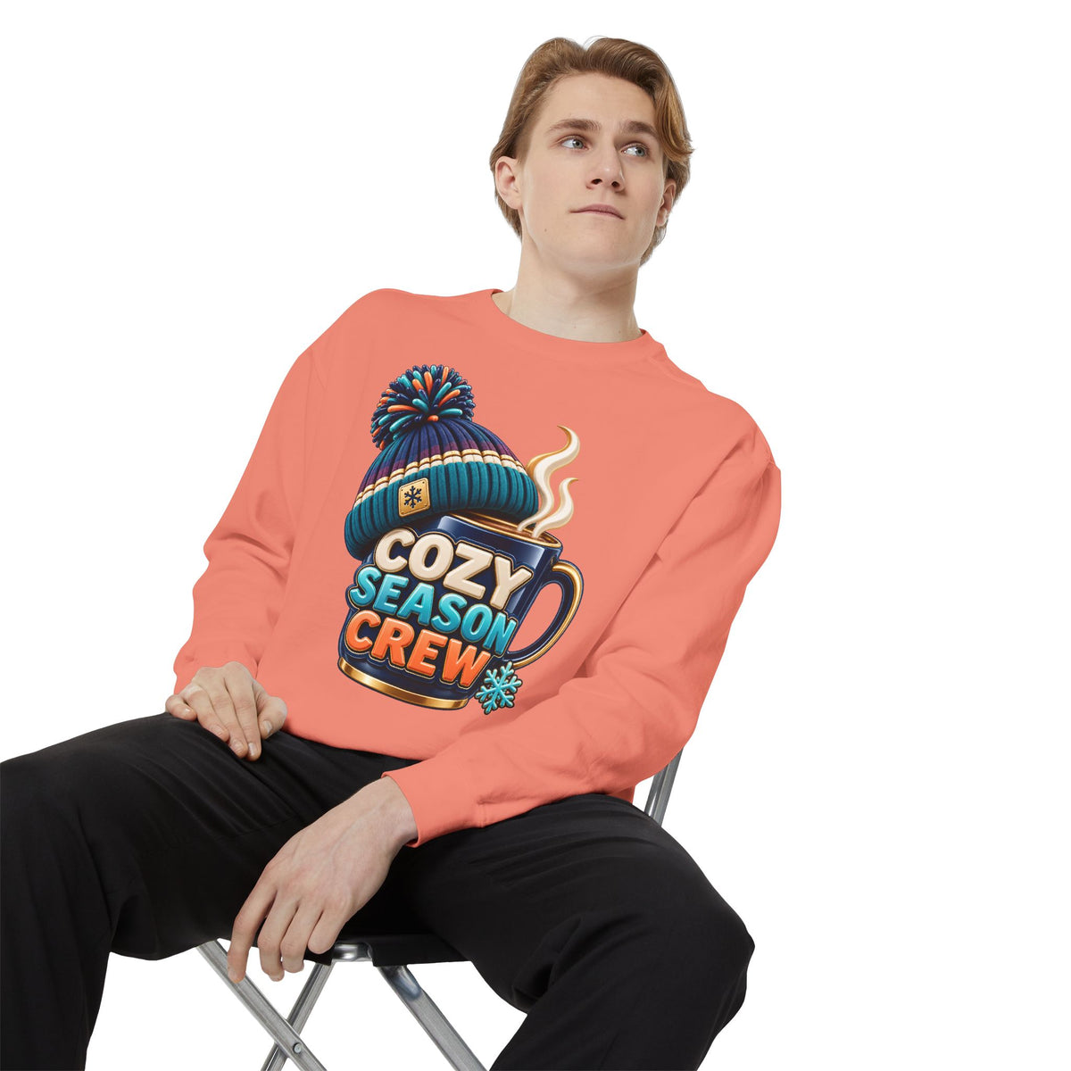 Cozy Season Crew Coffee Lover Sweatshirt ☕️❄️ | Winter Coffee Graphic Pullover