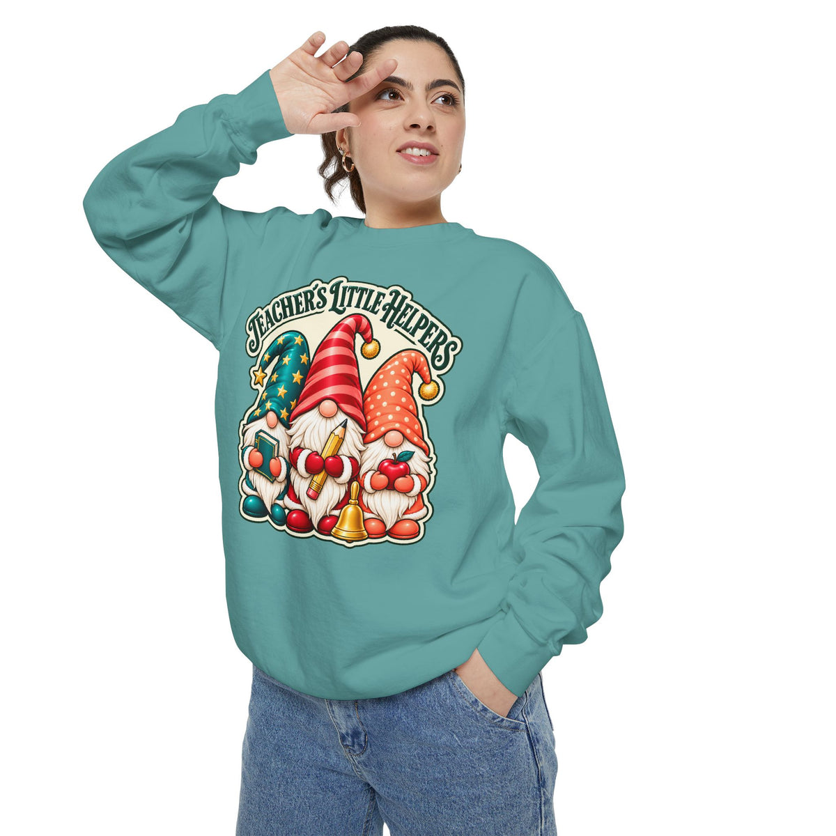 Teachers Little Helpers Gnome Christmas Sweatshirt