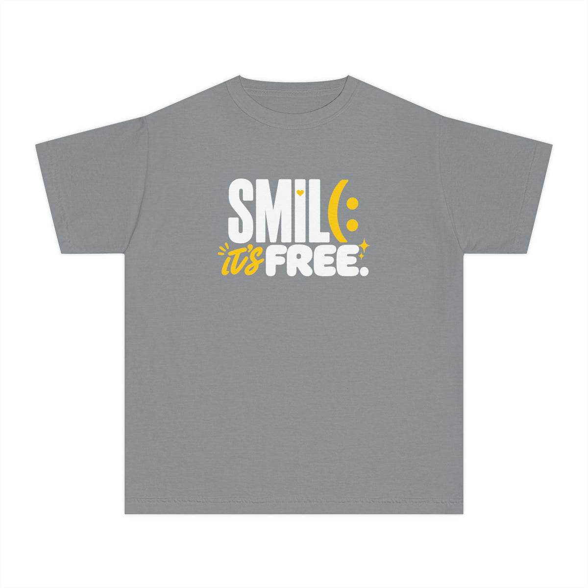 SMILE IT’S FREE! Youth Garment-Dyed Tee
