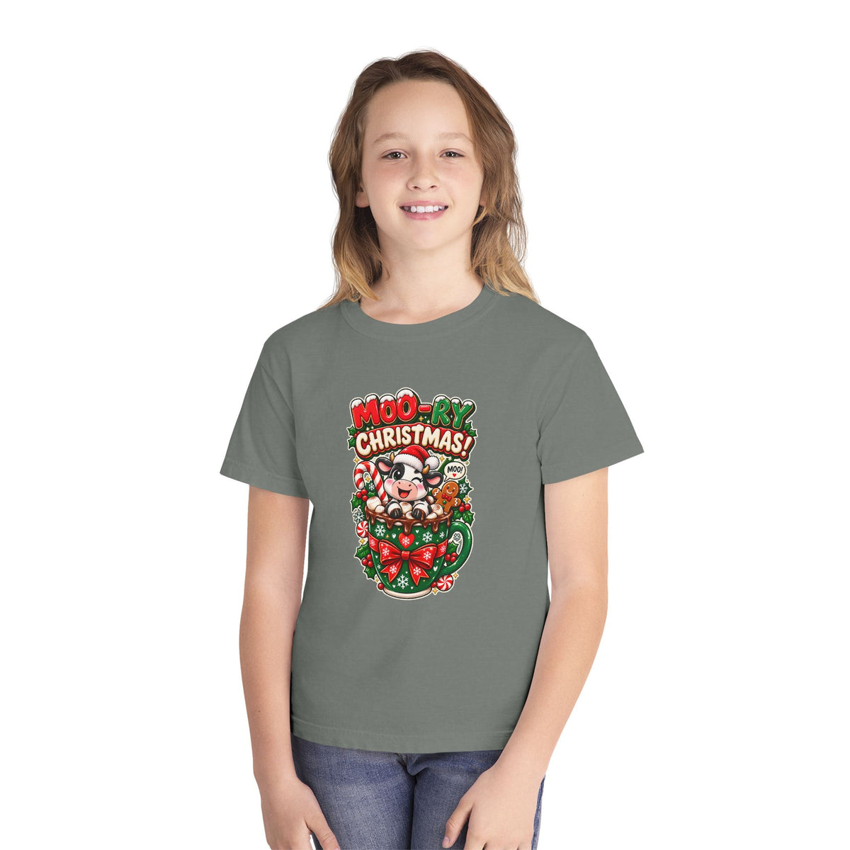MOO-RY Christmas Youth Tee