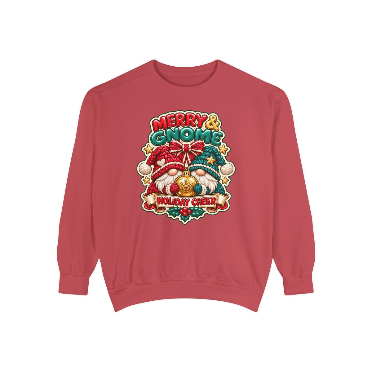 Merry and Gnome Holiday Cheer Sweatshirt — Cute Christmas Design