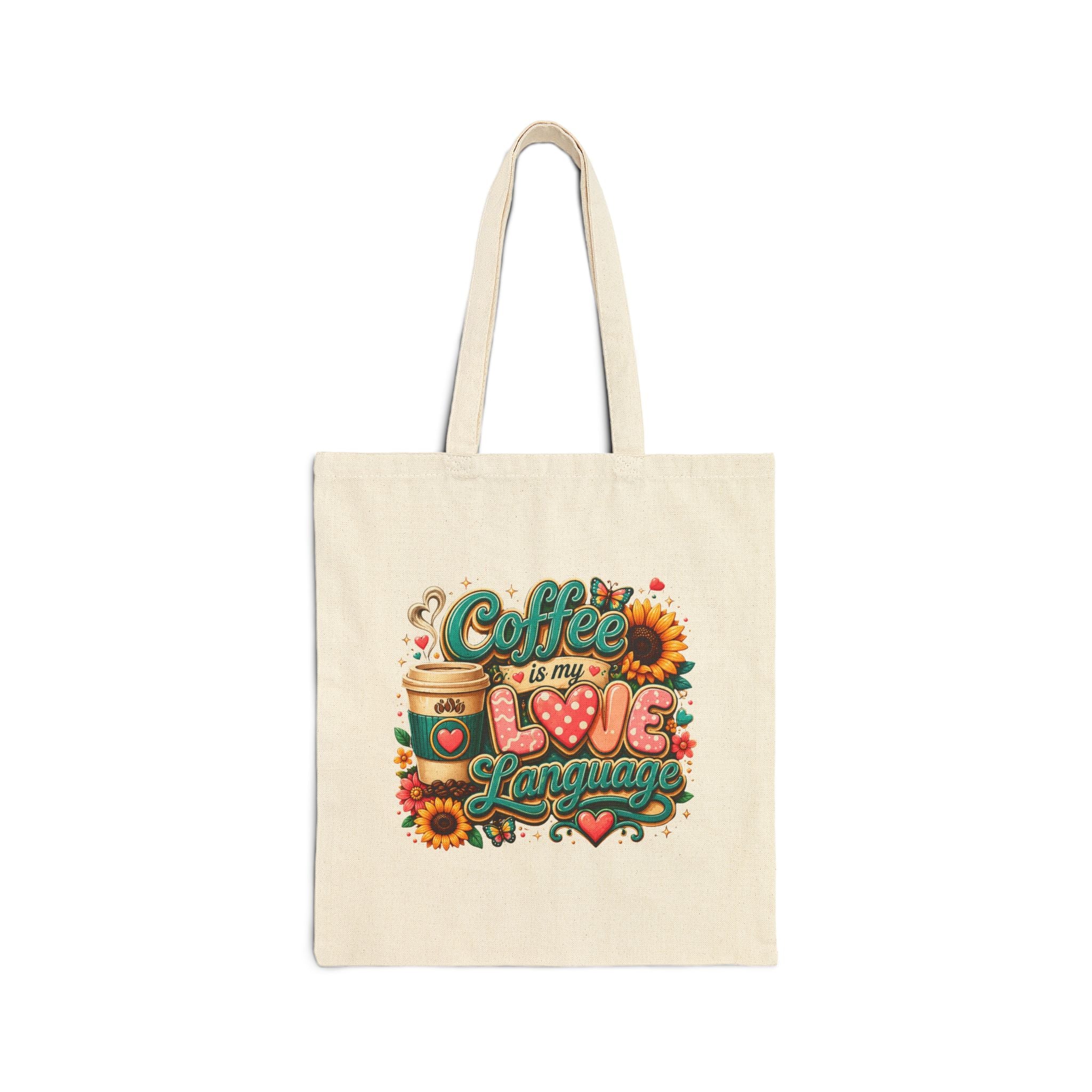 Coffee Is My Love Language - Coffee Lover Grocery Canvas Tote