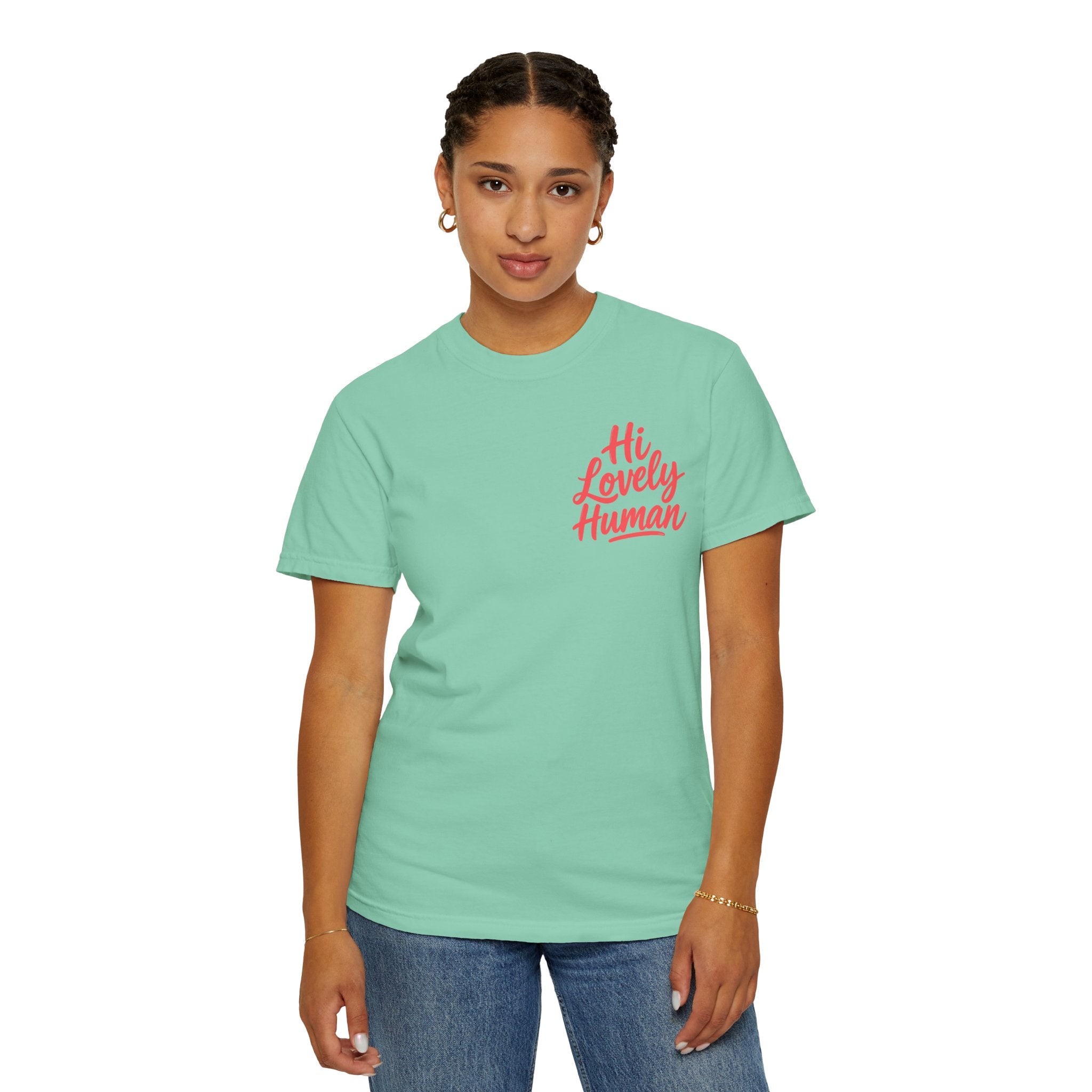 Hi Lovely Human Navy Garment-Dyed Comfort Colors® T-Shirt