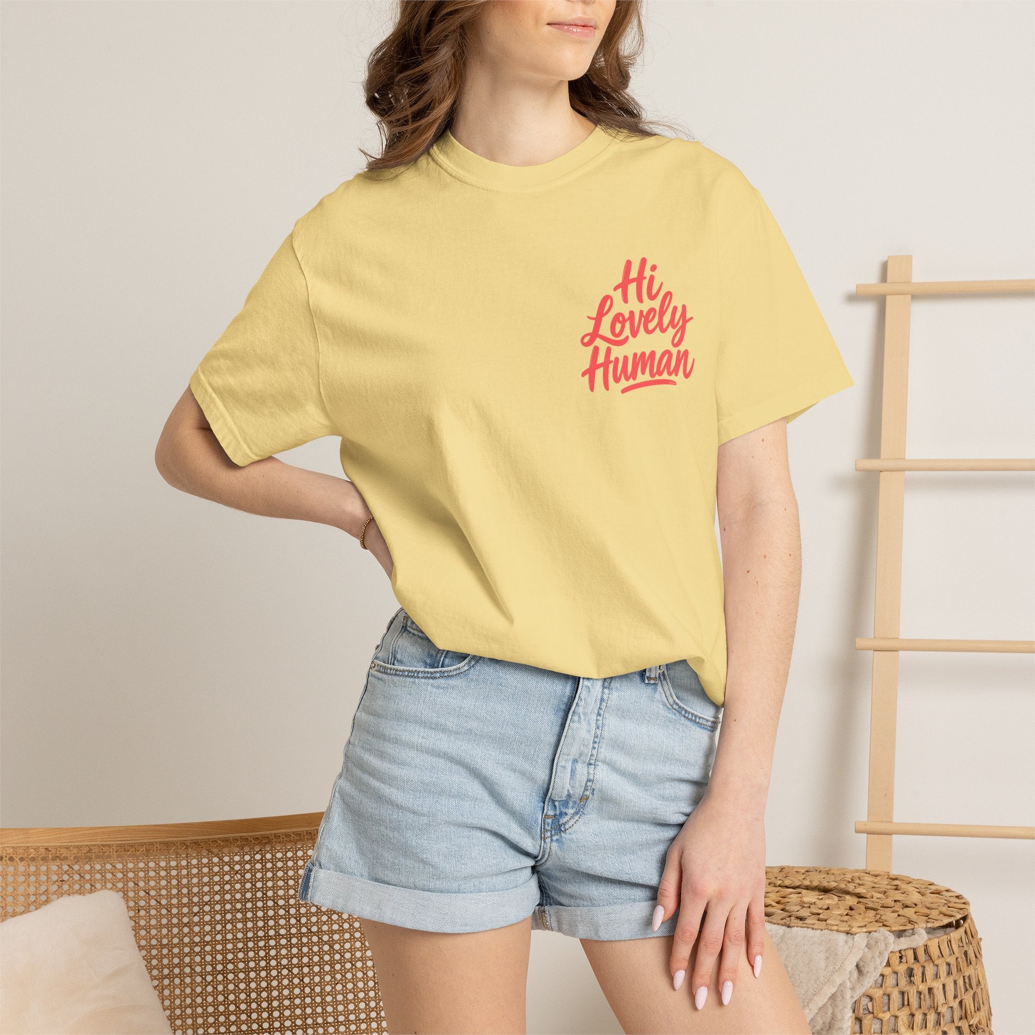 Hi Lovely Human Navy Garment-Dyed Comfort Colors® T-Shirt