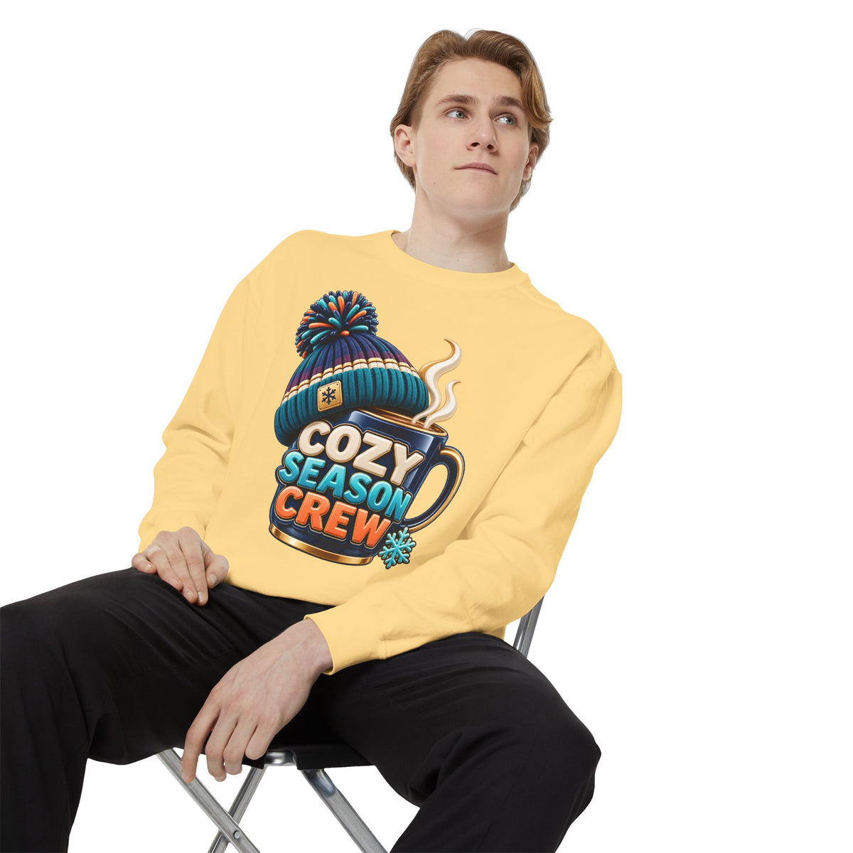 Cozy Season Crew Coffee Lover Sweatshirt ☕️❄️ | Winter Coffee Graphic Pullover