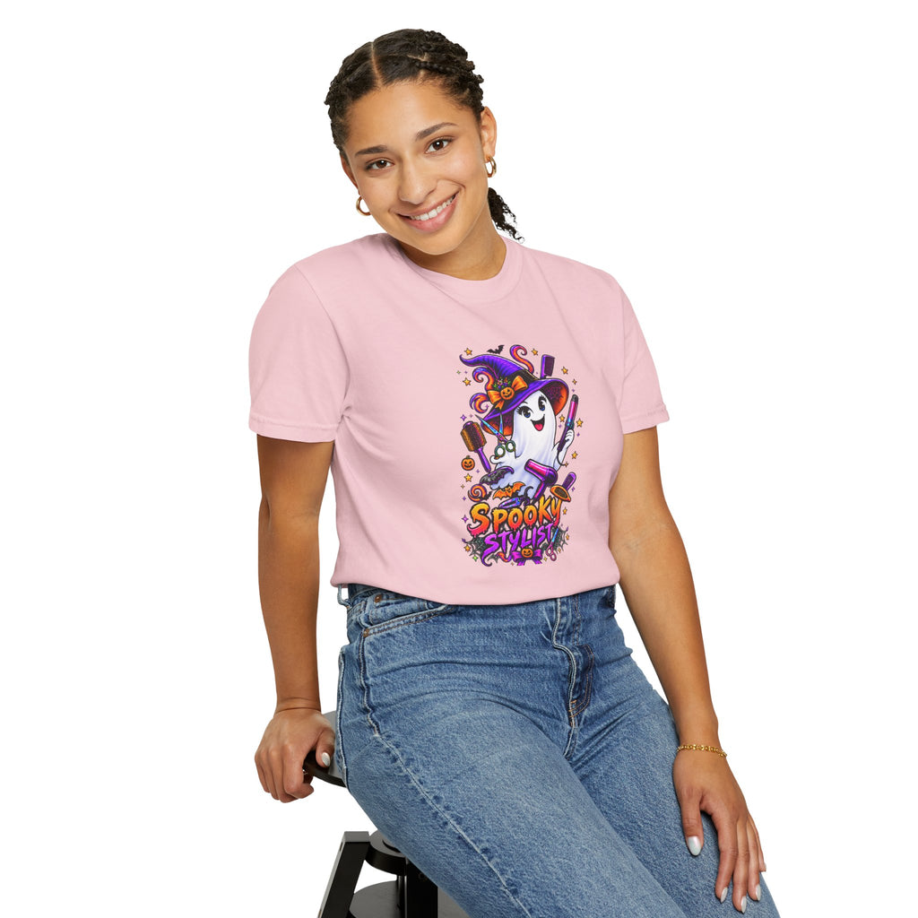 Spooky Stylist Halloween Tee – Adult Unisex Beauty Salon Party Shirt