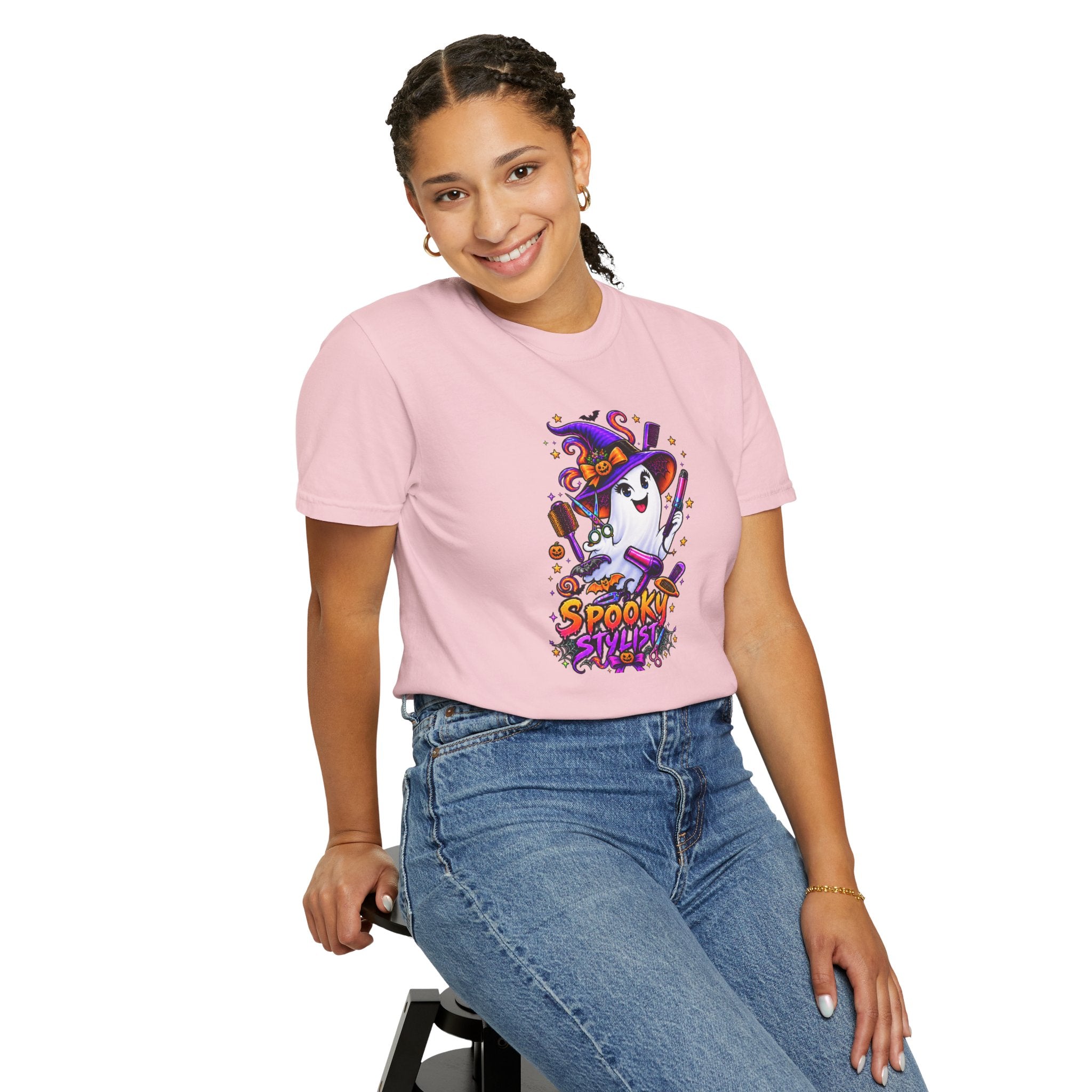 Spooky Stylist Halloween Tee – Adult Unisex Beauty Salon Party Shirt